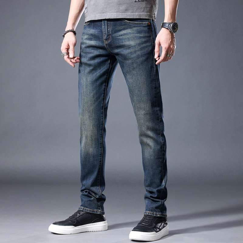 カジュアルスタイル ヴィンテージウォッシュ・スリムフィットジーンズ