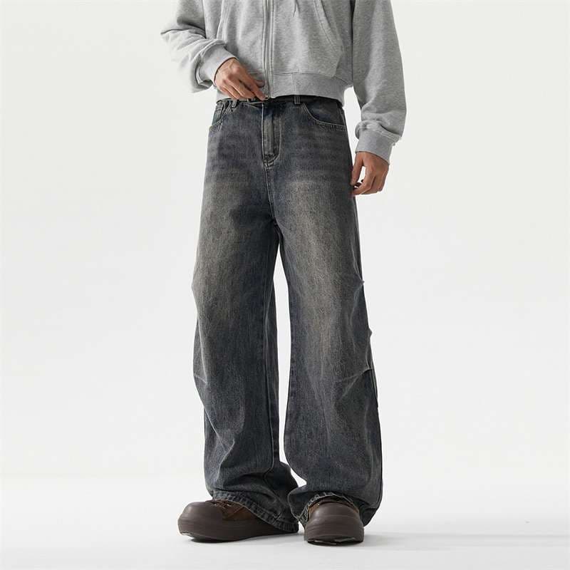 極太 ワイドデニムパンツ