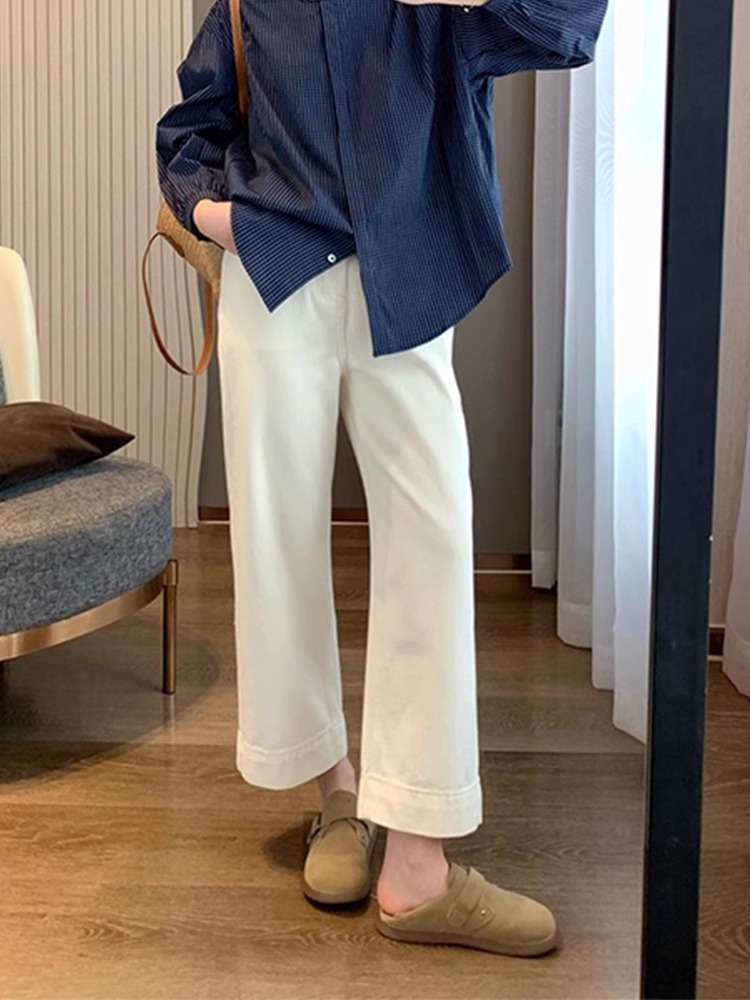 ワイドストレートデニムパンツ