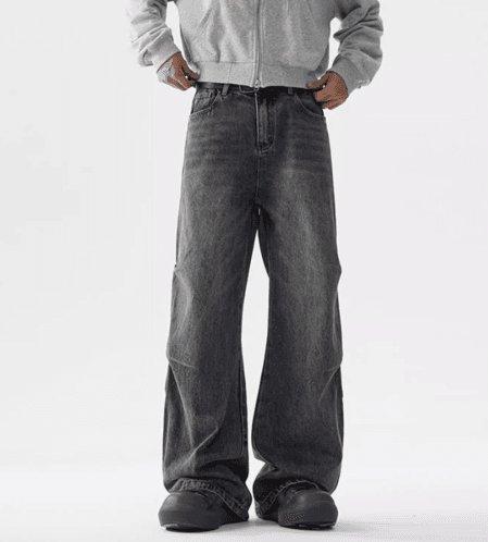 極太 ワイドデニムパンツ