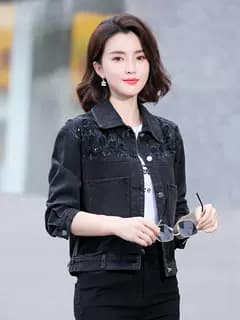 カジュアルスタイル トレンディダメージ加工デニムジャケット