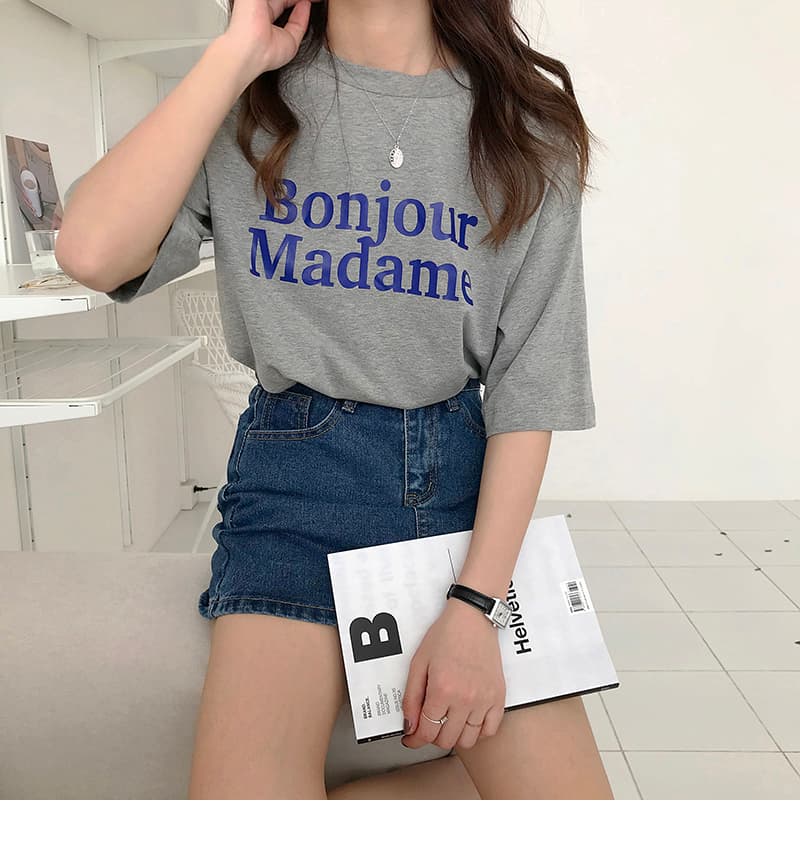 韓国スタイル クラシックデニムミニスカート