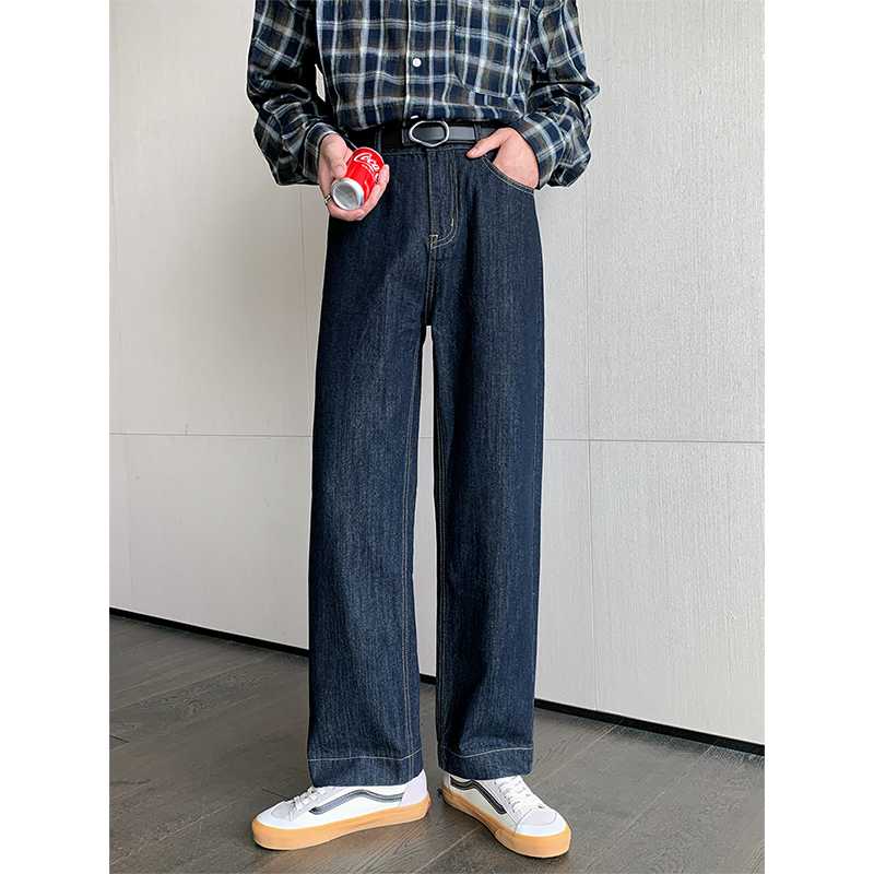 カジュアルスタイル リラックスワイドデニムパンツ