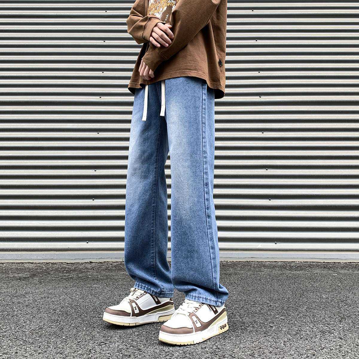 リラックスワイドデニムパンツ