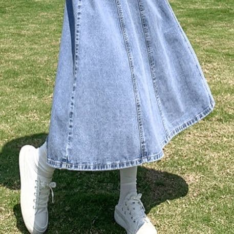 なめらかシルエット マーメイドデニムスカート