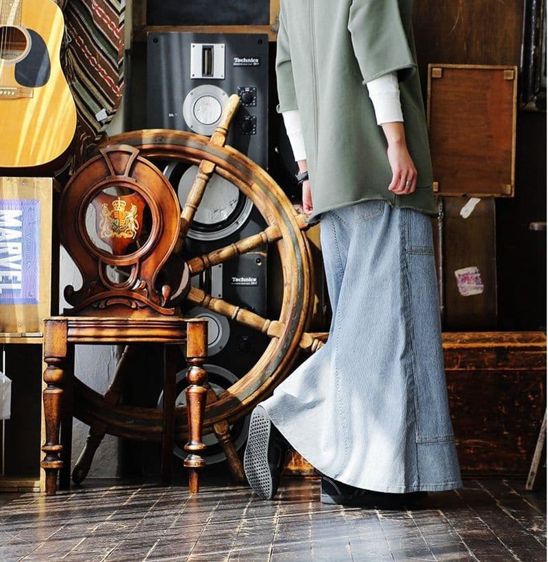 職人こだわりデニムロングスカート