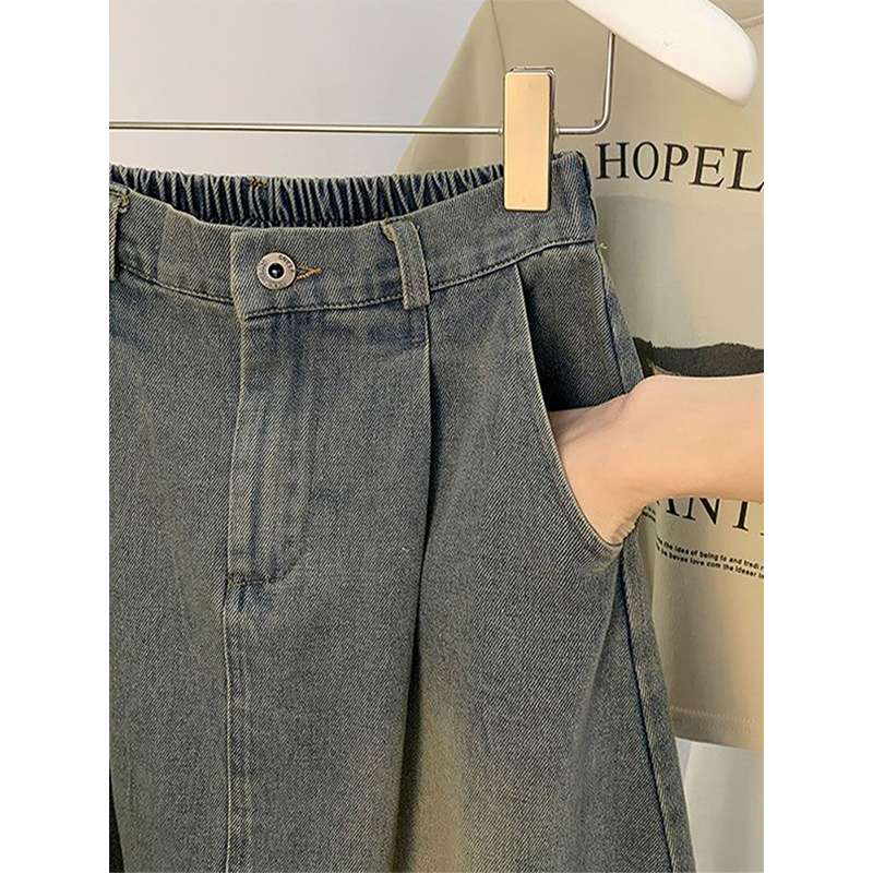 ロング丈デニムフレアスカート