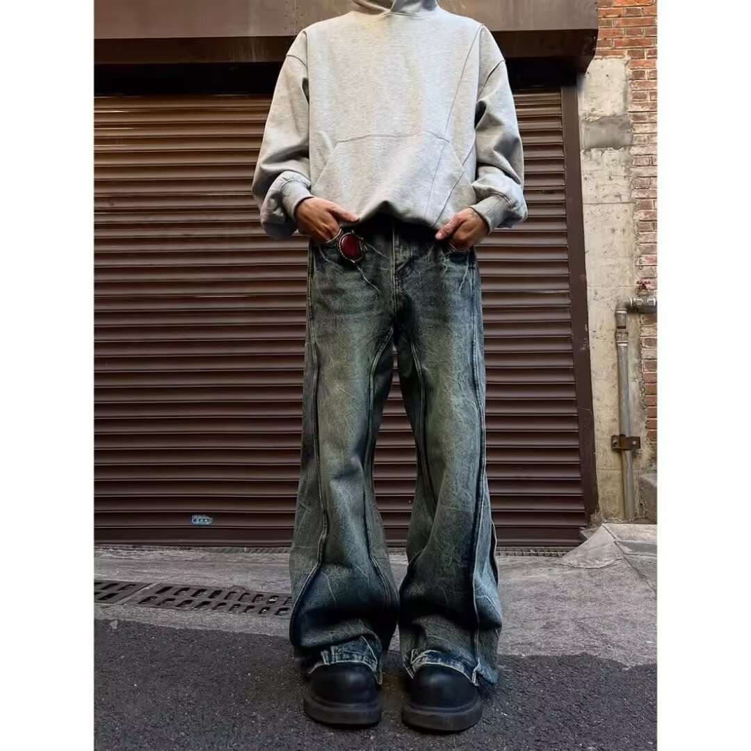 ヴィンテージ風ゆったり デニムパンツ