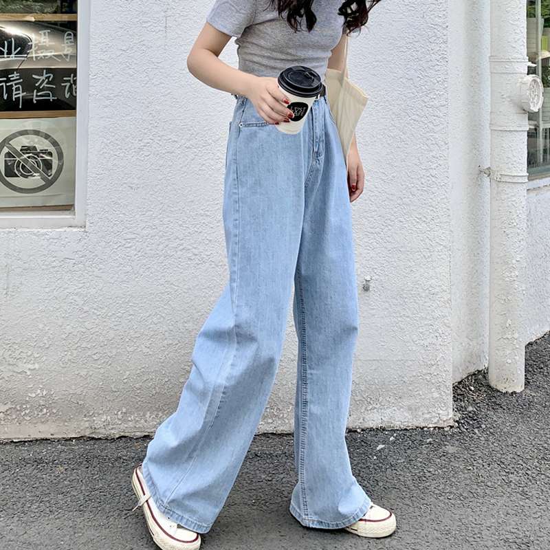 ゆったりワイドデニムパンツ