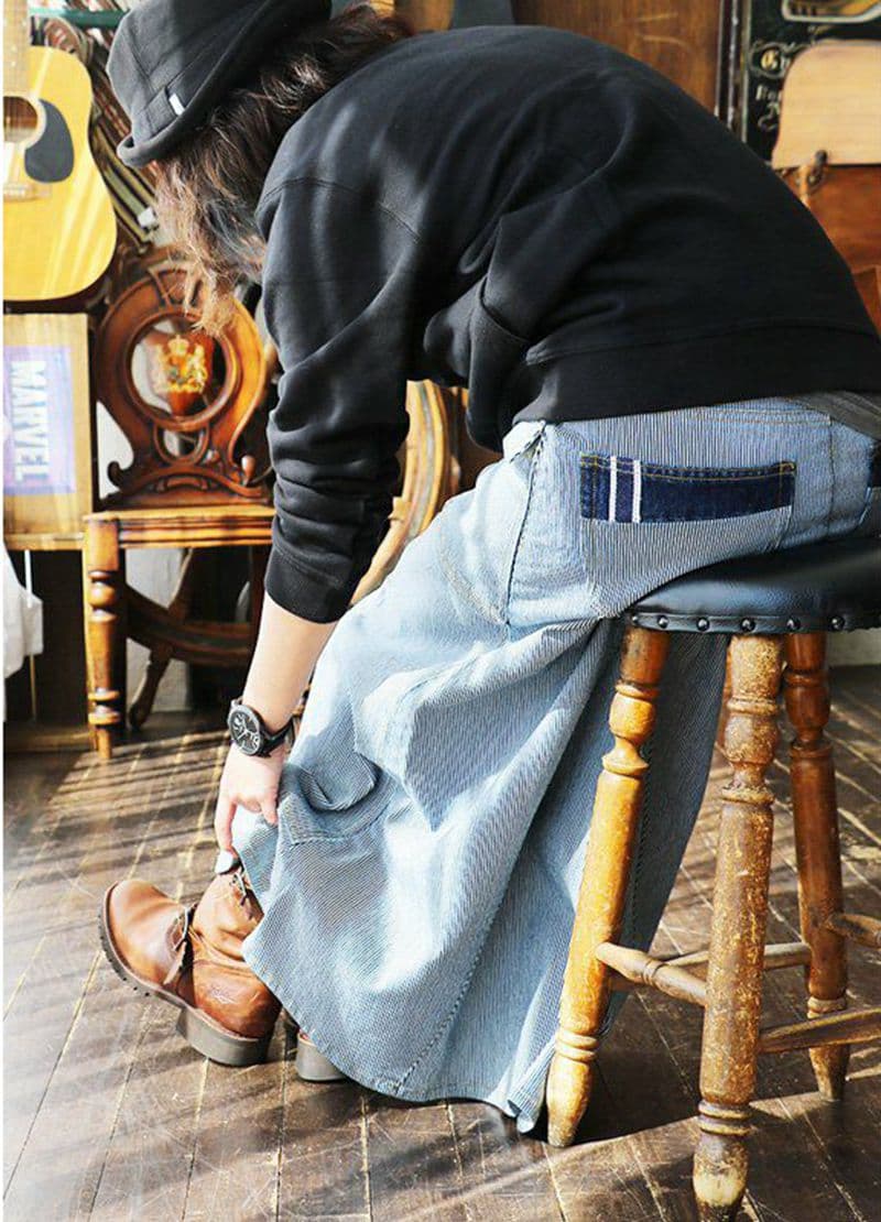 職人こだわりデニムロングスカート