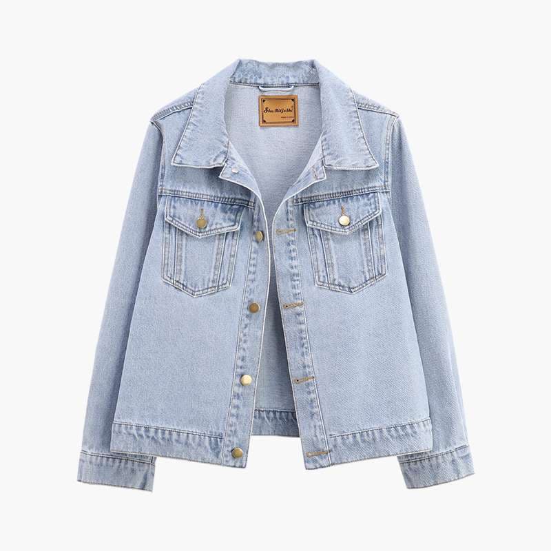 カジュアルスタイル ベーシックオーバーサイズデニムジャケット