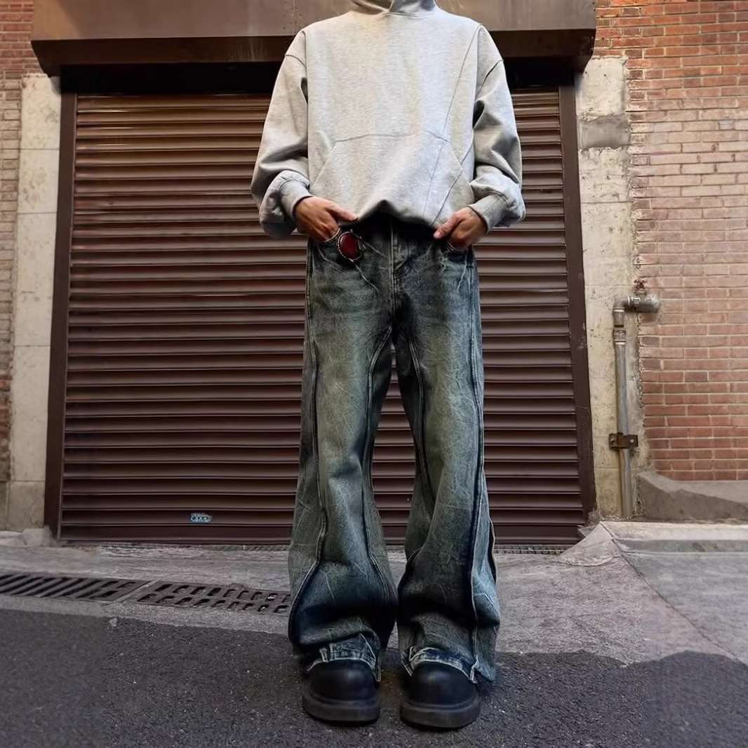 ヴィンテージ風ゆったり デニムパンツ