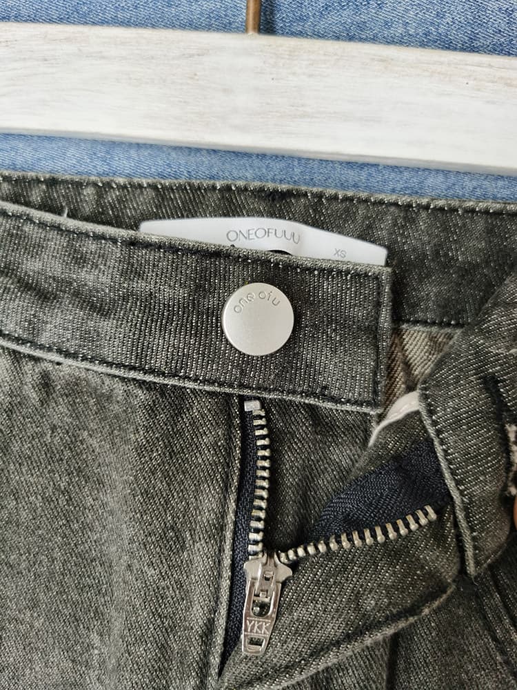 裾切りっぱなしデニムマキシロングスカート