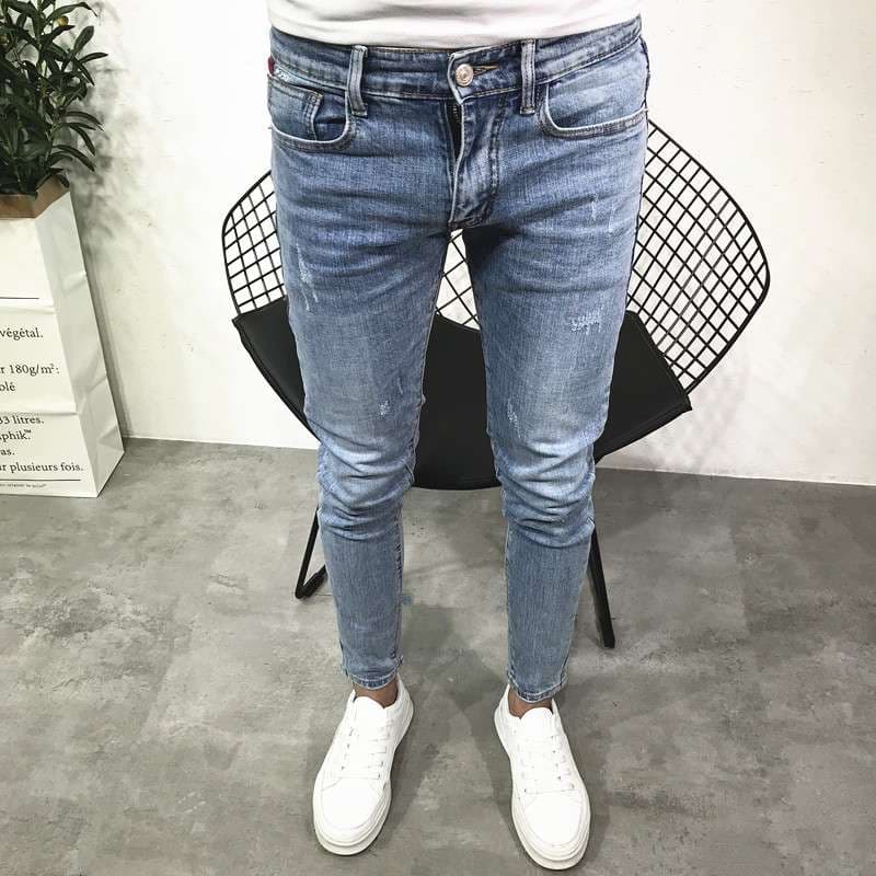 ストリートスタイル スリムフィット ヴィンテージウォッシュ デニム