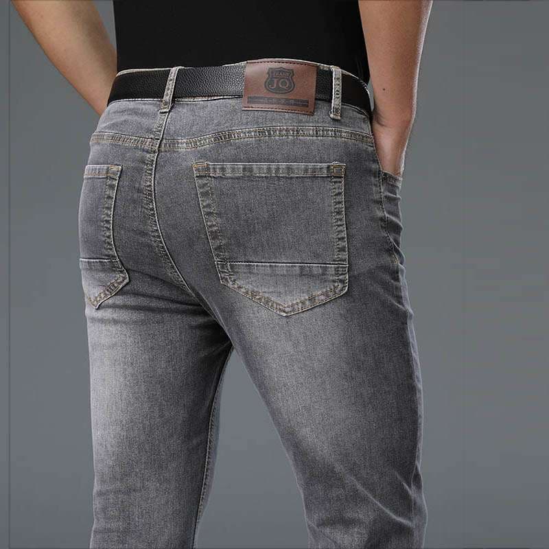 カジュアルスタイル ストレッチグレーデニムジーンズ