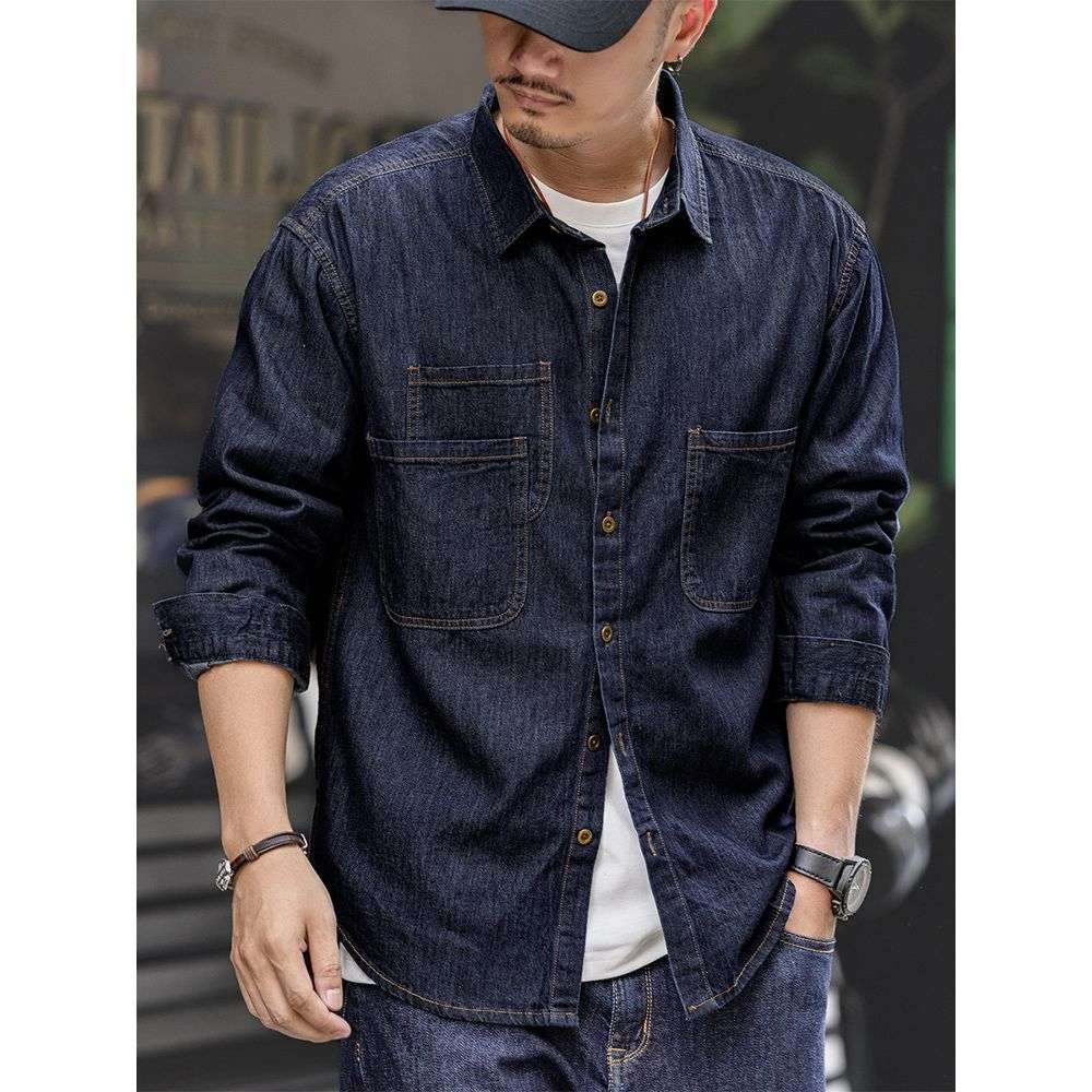 ヴィンテージスタイル デニムワークシャツ