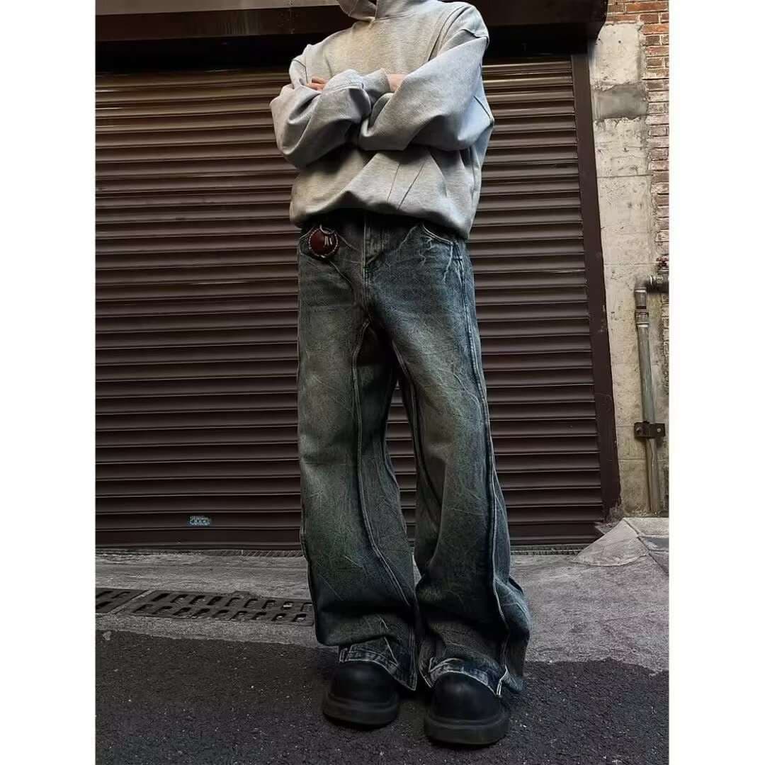 ヴィンテージ風ゆったり デニムパンツ