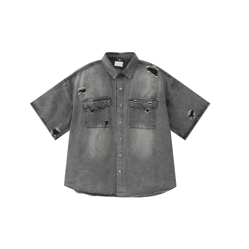 韓国スタイル オーバーサイズデニムパンツセットアップ