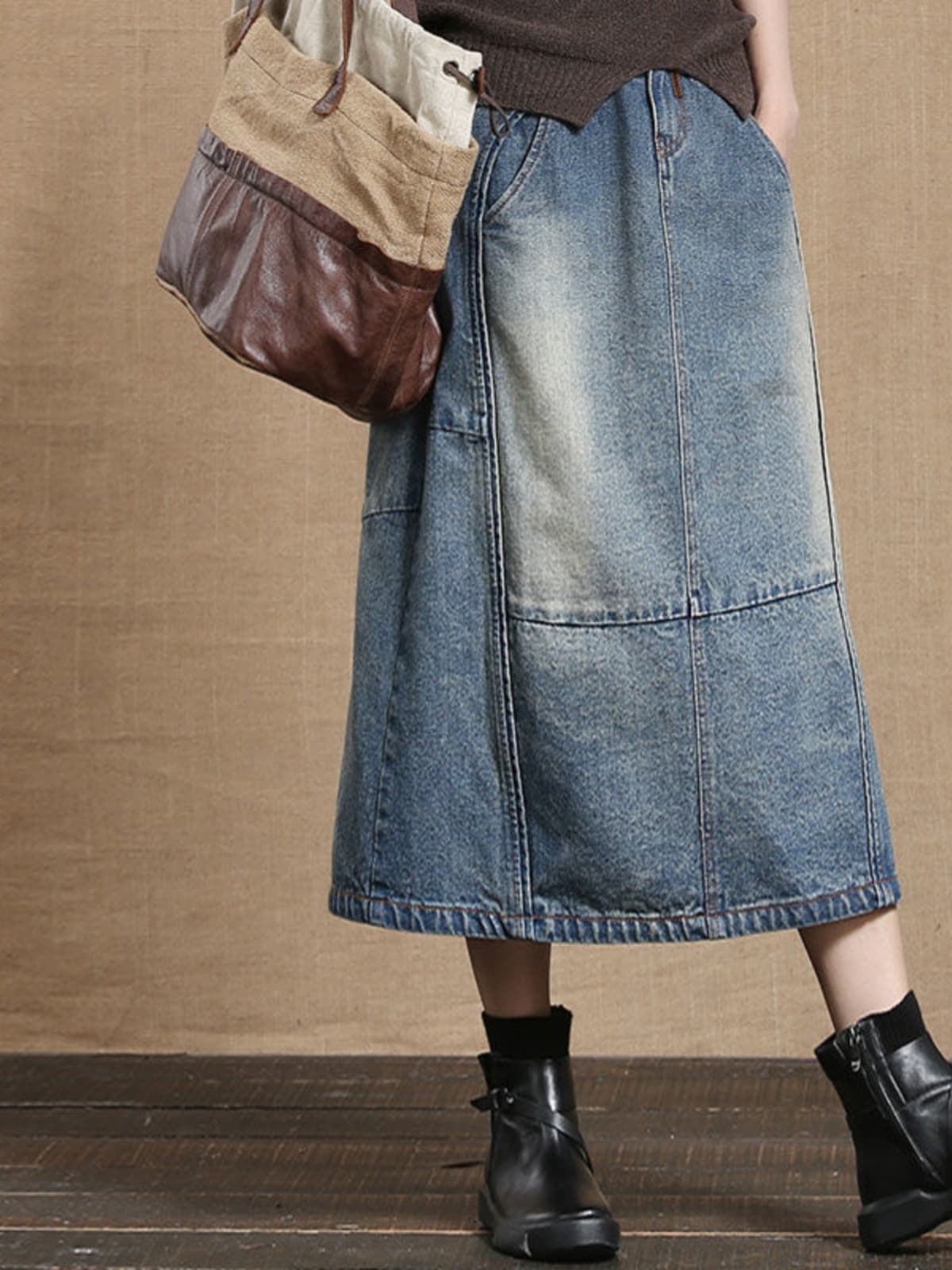 デニムスカート ロングスカート