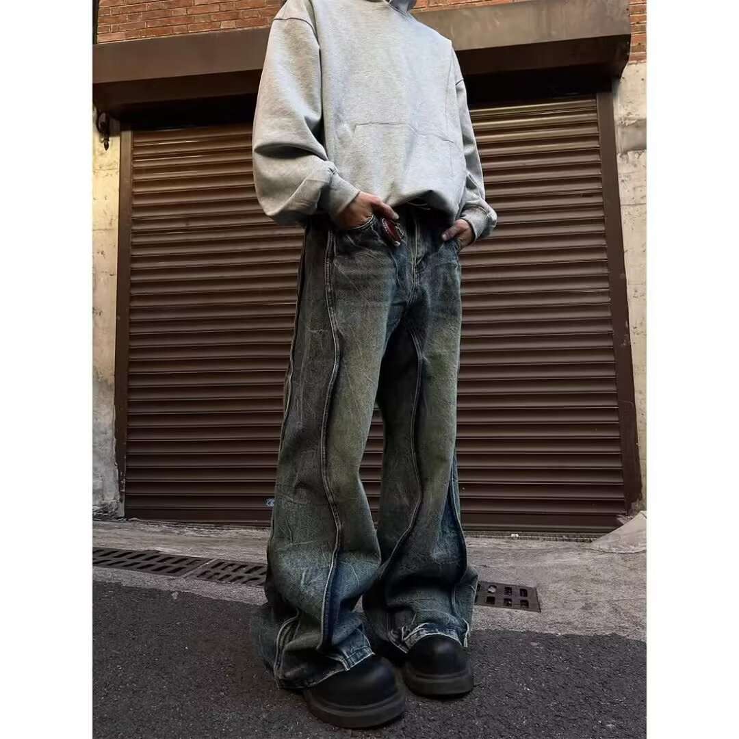ヴィンテージ風ゆったり デニムパンツ