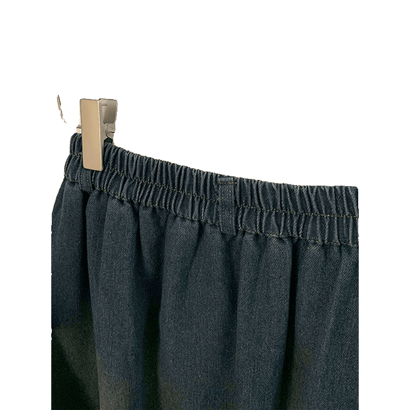 ロング丈デニムフレアスカート