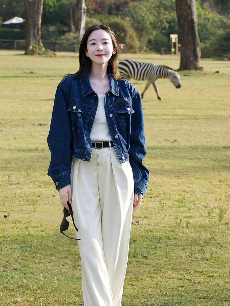 韓国スタイル 万能クラシックデニムジャケット