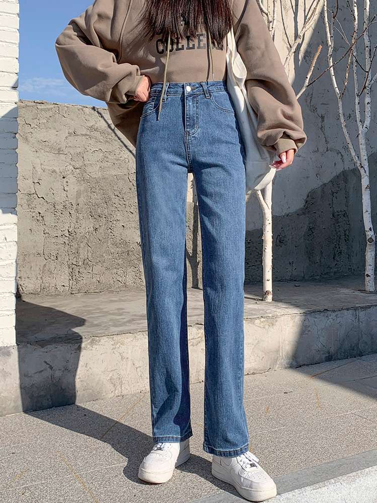 ヴィンテージスタイル ストレートデニムパンツ