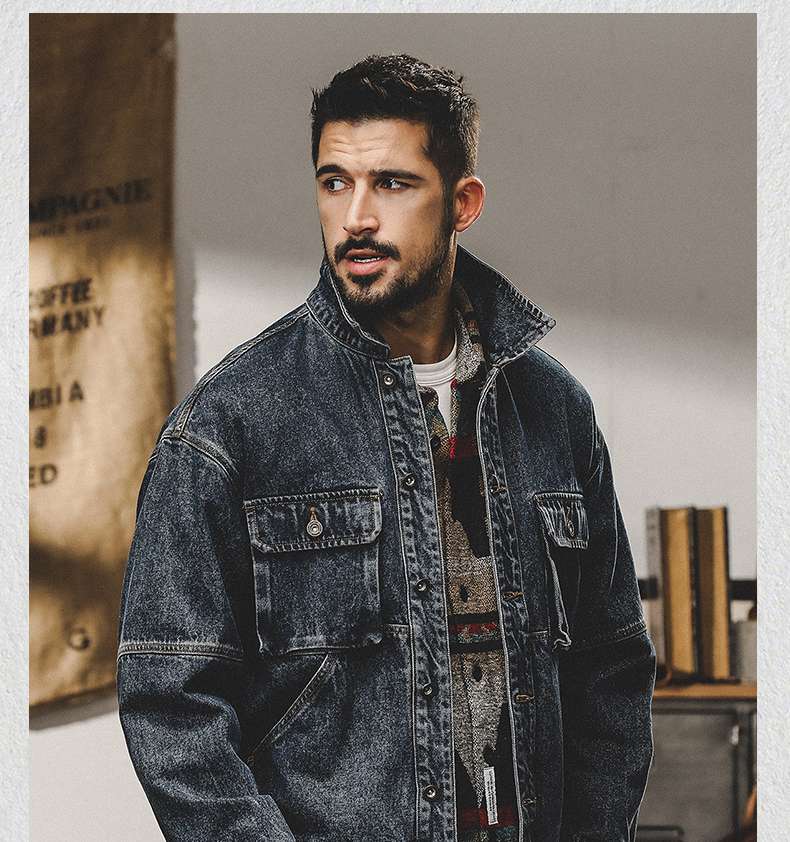 アメリカンカジュアル ヴィンテージウォッシュ・ワークデニムジャケット