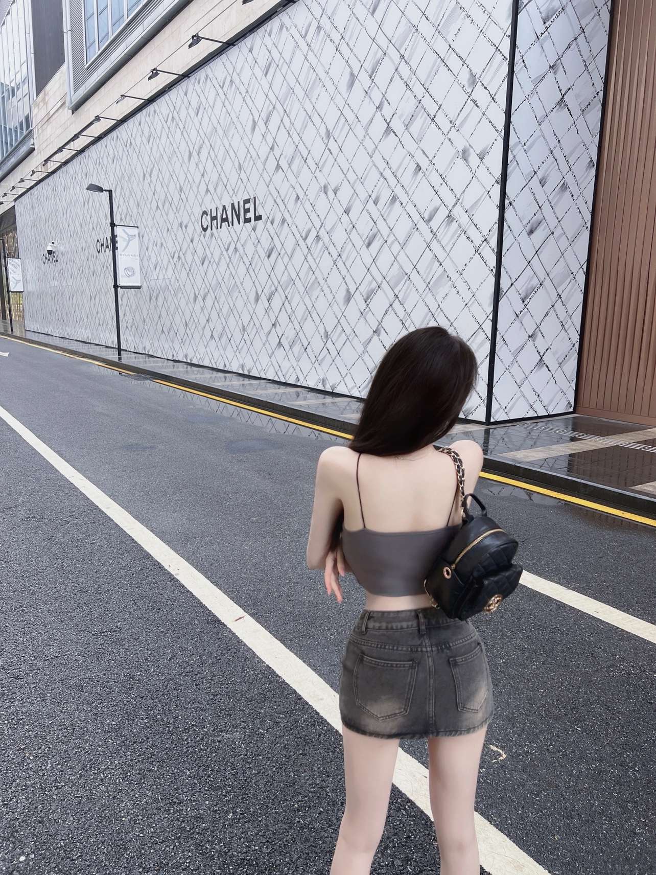 カジュアルスタイル  デニムセクシーミニスカート