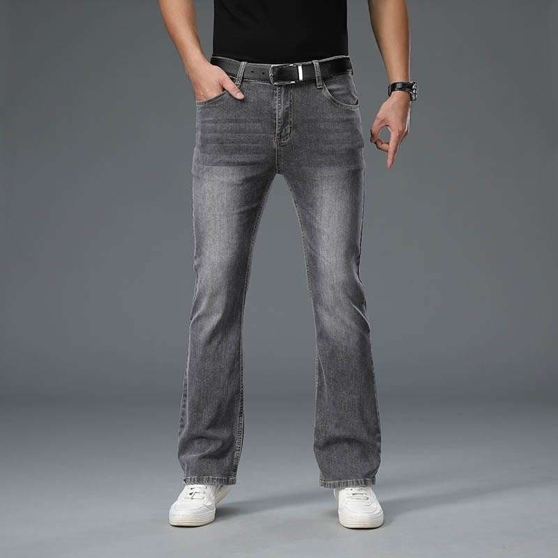 カジュアルスタイル ストレッチグレーデニムジーンズ