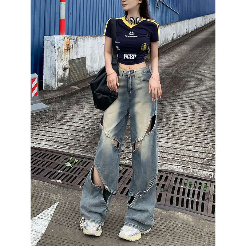 カジュアルスタイル アウトワイドデニム