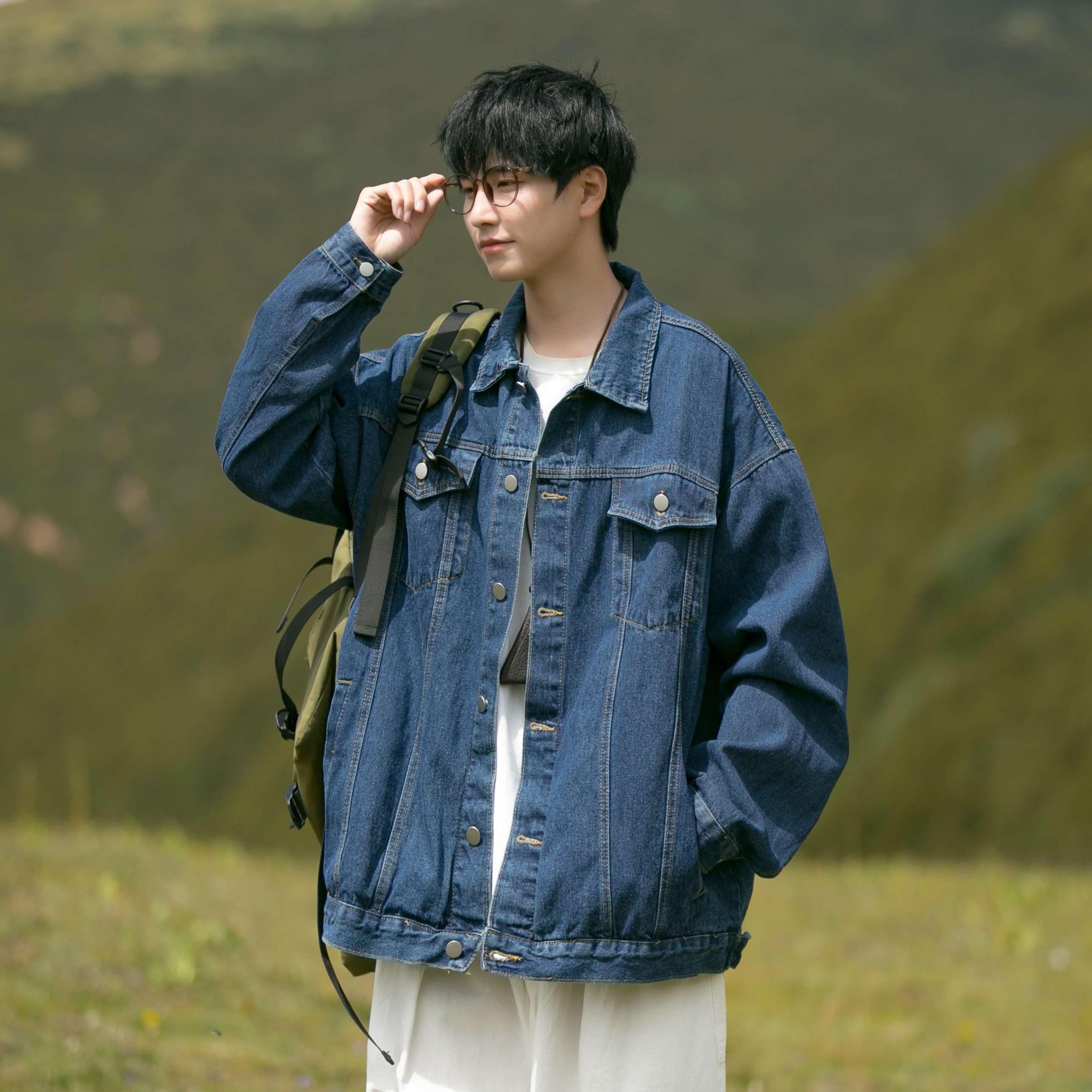 カジュアルスタイル オーバーサイズ デニムジャケット