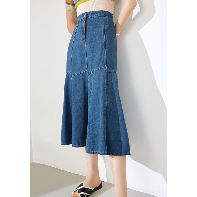 なめらかシルエット デニムマーメイド