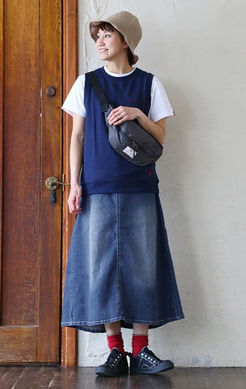 デニムロング フレアスカート