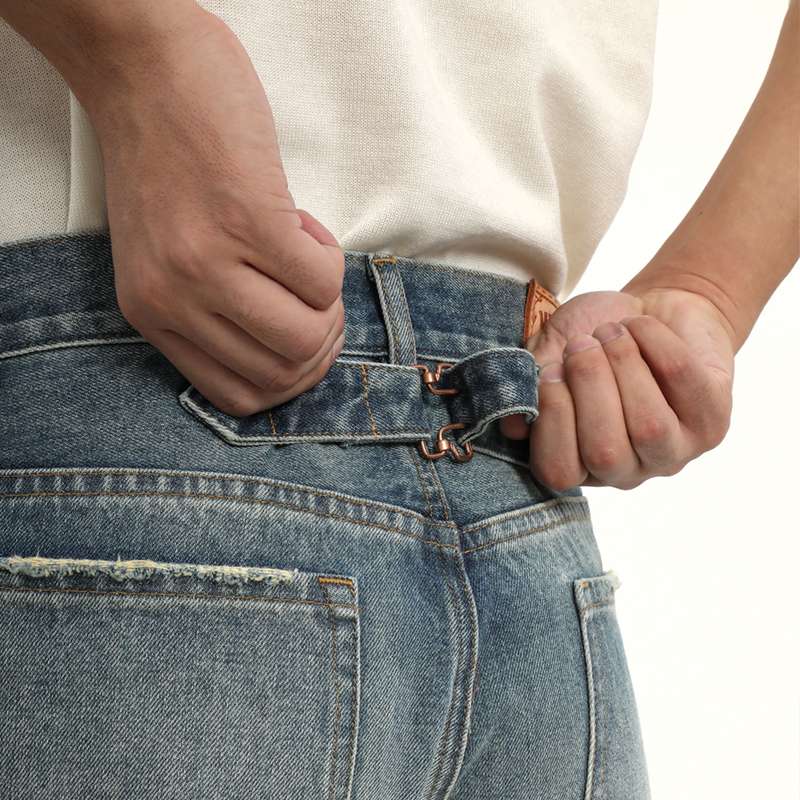 アメリカンレトロスタイル ヴィンテージ風ワイドストレートデニム