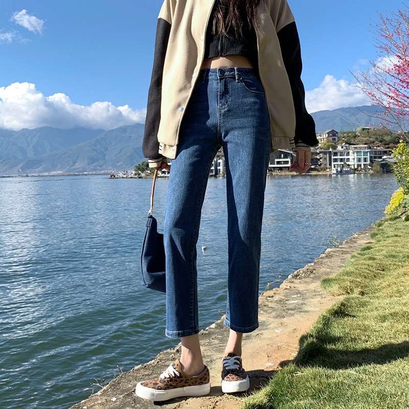 カジュアルスタイル クラシックハイウエストストレートデニム