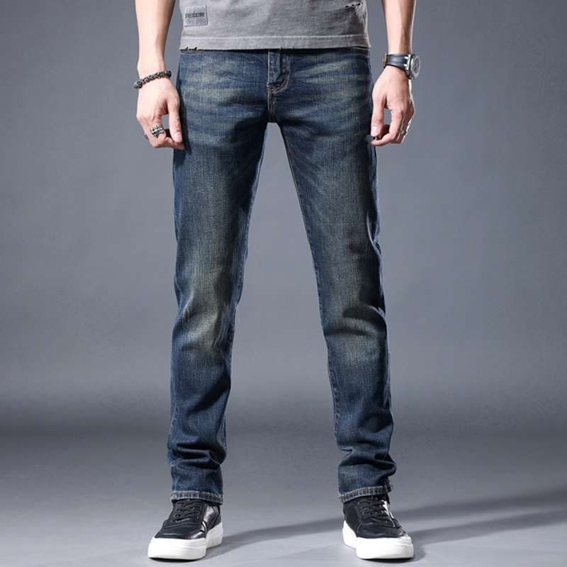 カジュアルスタイル ヴィンテージウォッシュ・スリムフィットジーンズ