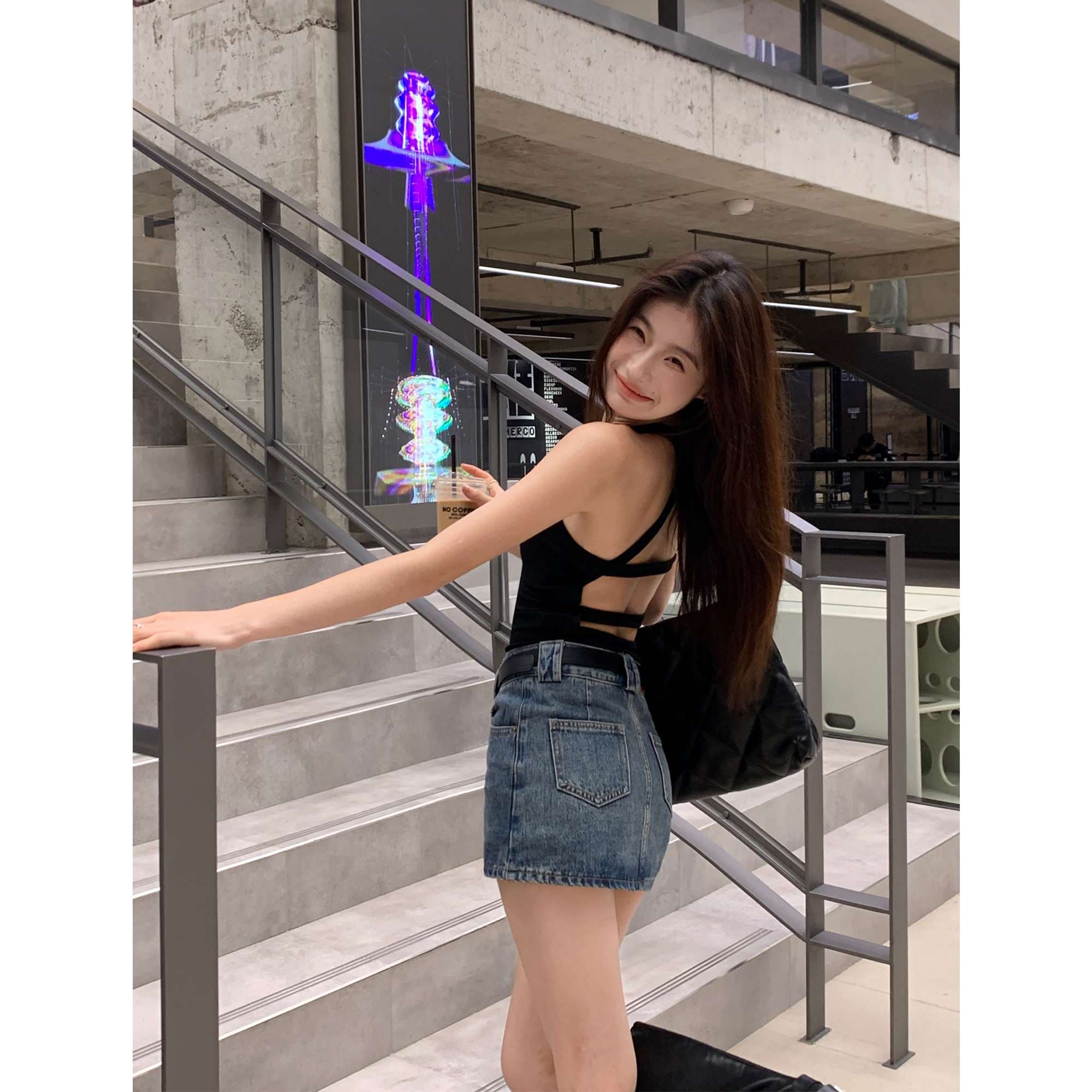 クラシックデニムミニスカート