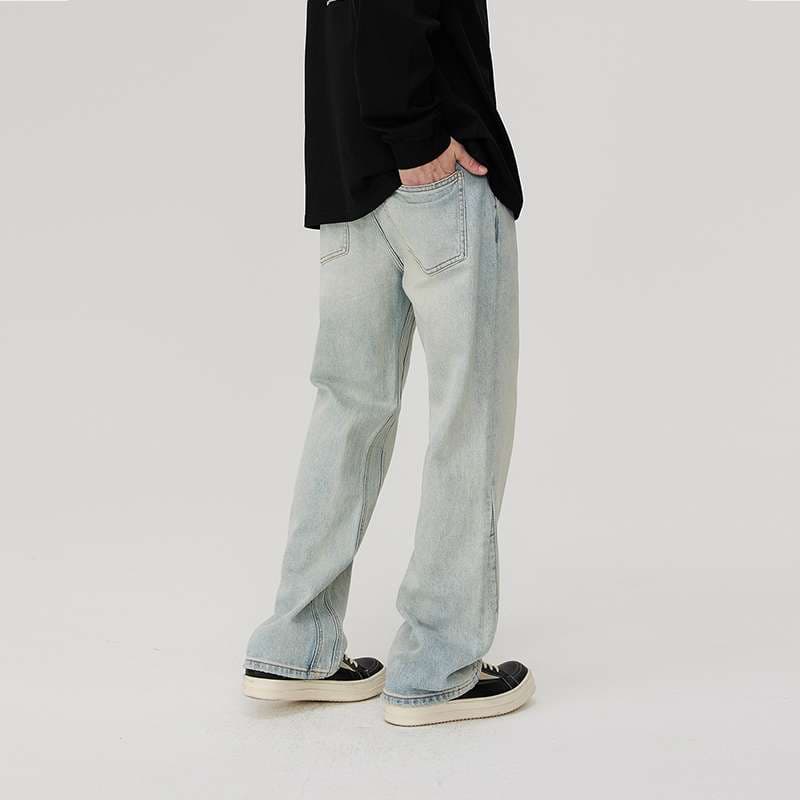 カジュアルスタイル ヴィンテージウォッシュ ストレートデニム