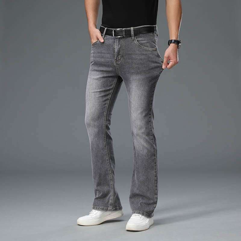 カジュアルスタイル ストレッチグレーデニムジーンズ