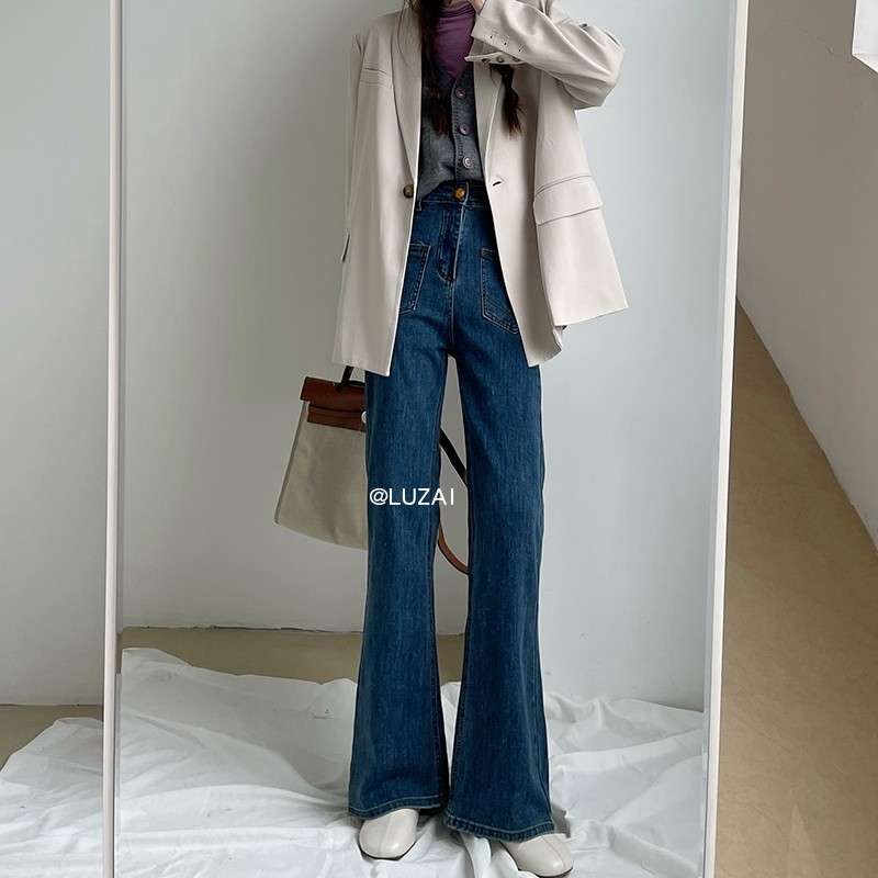 カジュアルスタイル ヴィンテージスタイル ワイドレッグデニム
