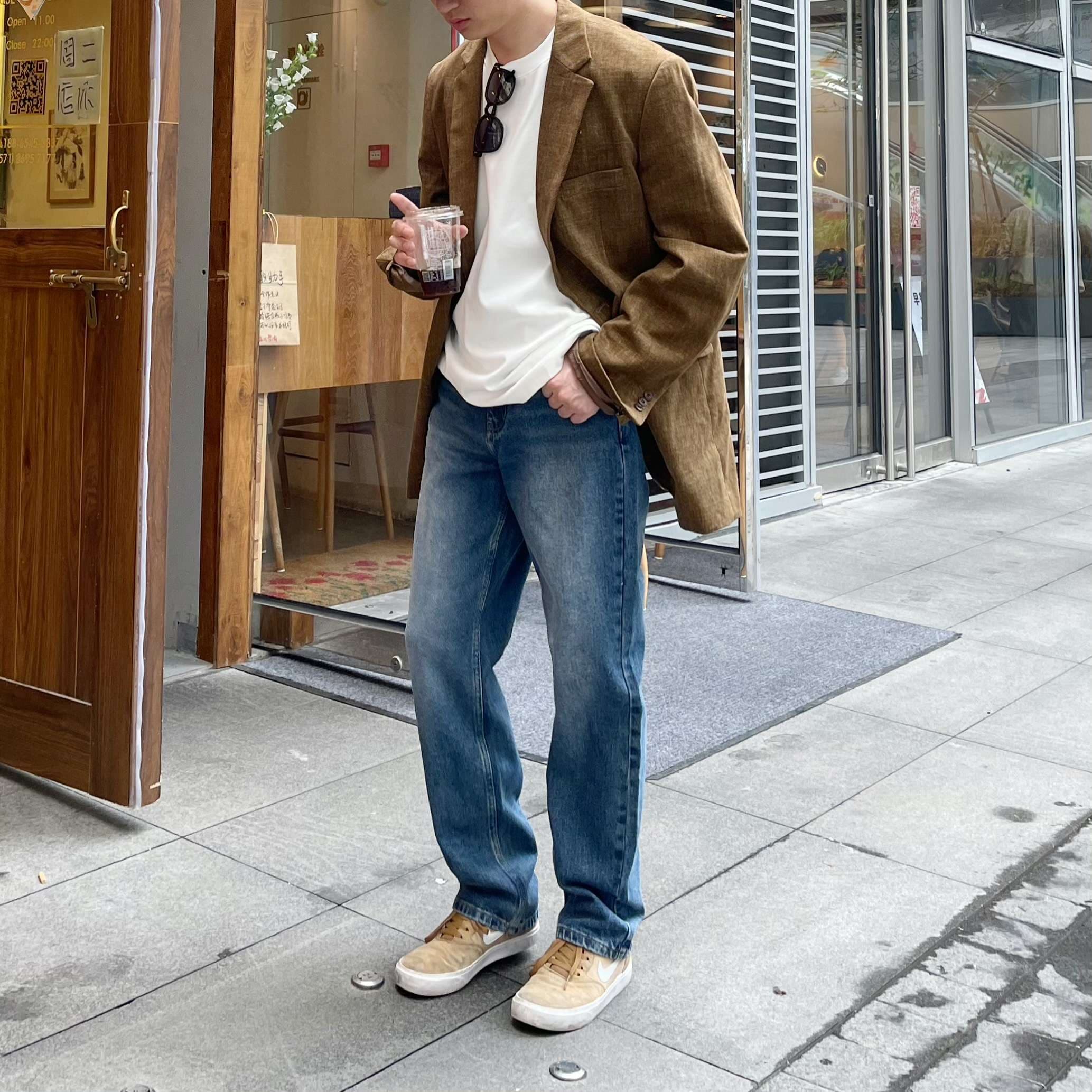 カジュアルスタイル リラックスワイドストレートデニム