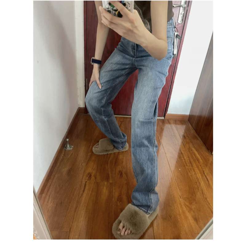 ストリートスタイルストレートフィット ヴィンテージウォッシュ デニム