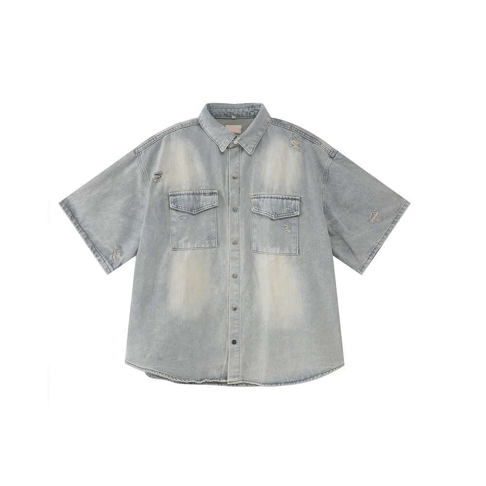 韓国スタイル オーバーサイズデニムパンツセットアップ