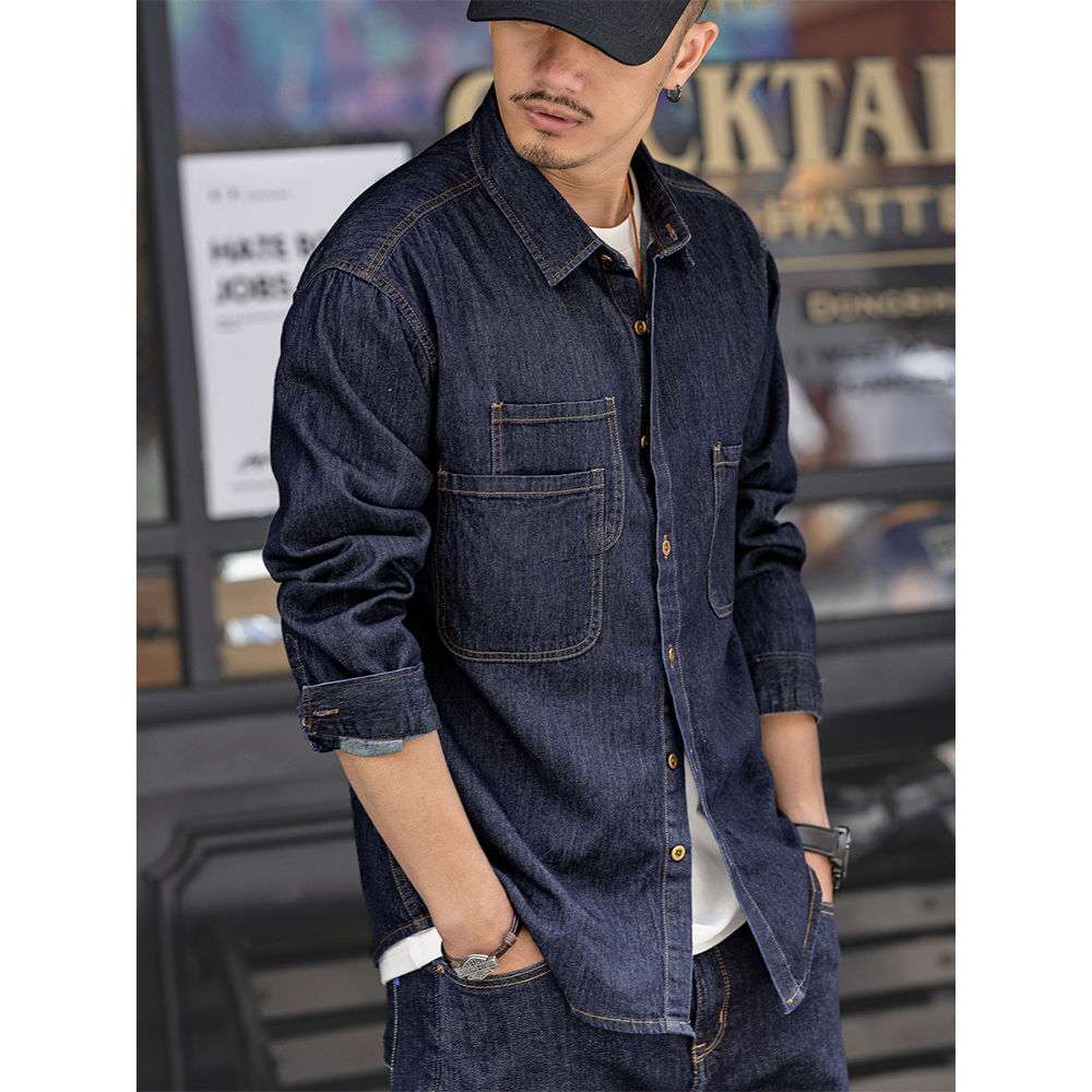 ヴィンテージスタイル デニムワークシャツ