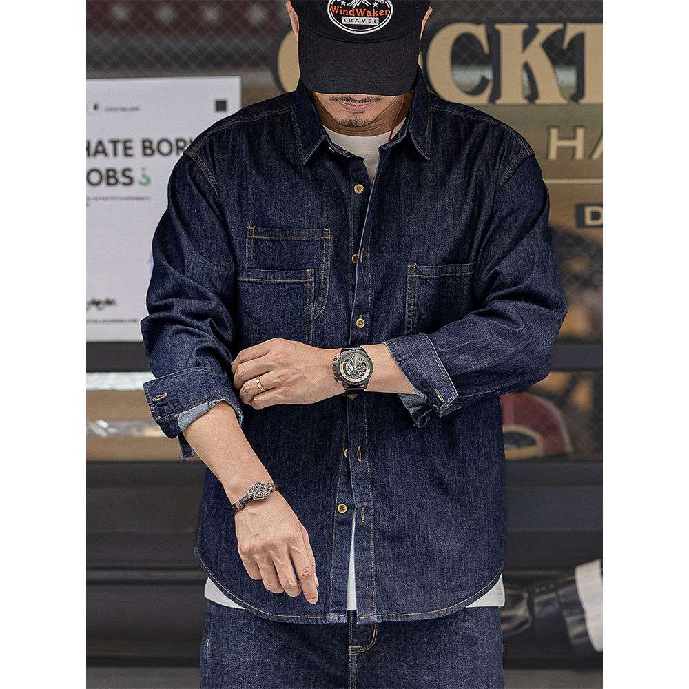 ヴィンテージスタイル デニムワークシャツ