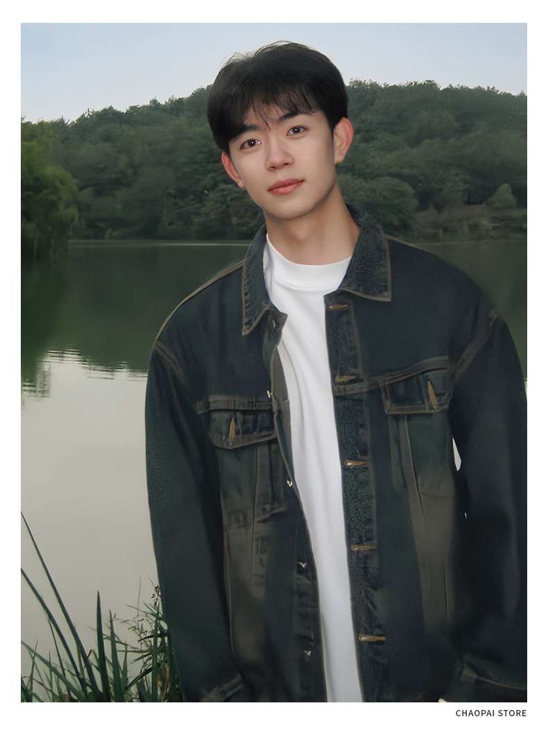 韓国スタイル レイクビューデニムジャケット