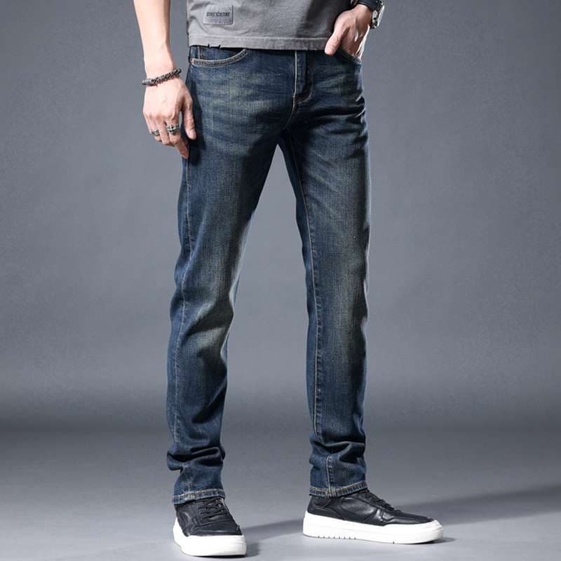 カジュアルスタイル ヴィンテージウォッシュ・スリムフィットジーンズ