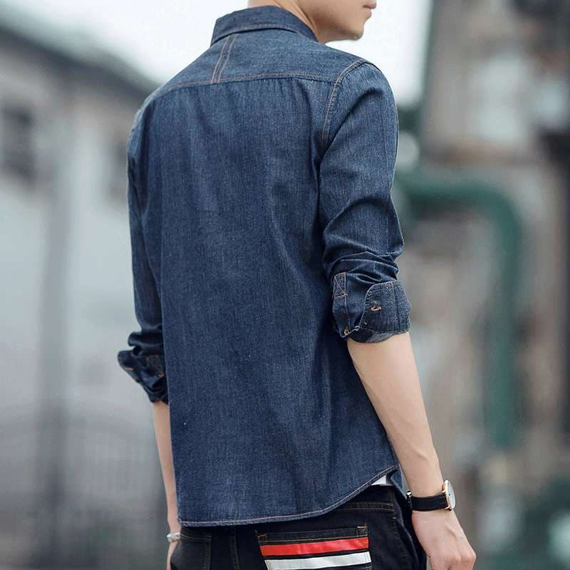 メンズカジュアル クラシックデニムシャツ 上質カジュアル