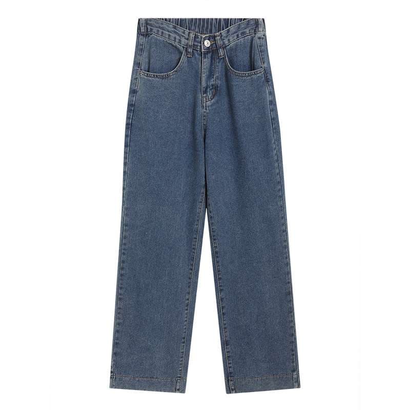 韓国スタイル リラックスストレートデニム